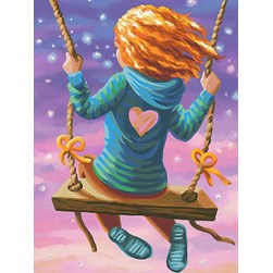 Broderie diamant Diamond Painting L'envol sur la balançoire