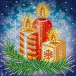 Broderie diamant Diamond Painting Les bougies de noël