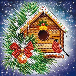 Broderie diamant Diamond Painting Le nichoir de noël