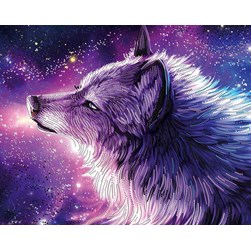 Broderie diamant Diamond Painting Un esprit de loup