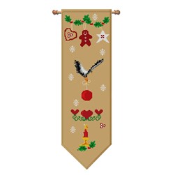 Bannière à broder Luc Création Fêtons Noël