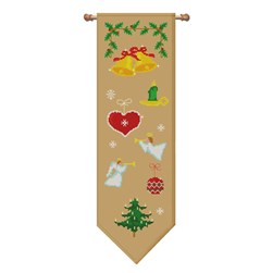 Bannière à broder Luc Création L'ambiance de noël