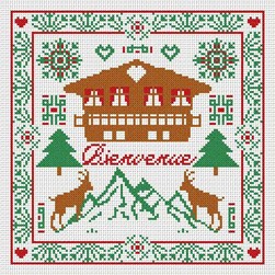 kit Point de croix Anagram Diffusion Bienvenue au chalet de montagne