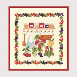 kit Point de croix Le Bonheur Des Dames L'étagère des confitures à l'ancienne