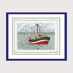 kit Point de croix Le Bonheur Des Dames Le filet du chalutier