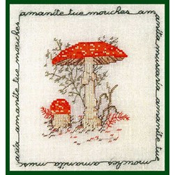 kit Point de croix Le Bonheur Des Dames Les champignons amanite tue-mouches