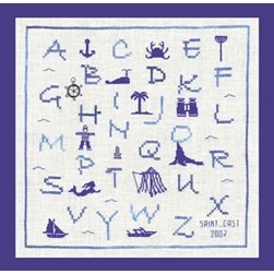 kit Point de croix Le Bonheur Des Dames Un ABC de saint Cast