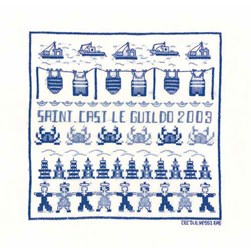 kit Point de croix Le Bonheur Des Dames Le guildo de Saint Cast 2003