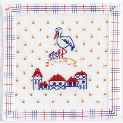 Mini Kit broderie DMC Cigogne d'Alsace