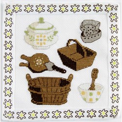 Mini Kit broderie DMC Les poterie et le bois des Alpes