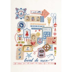 kit Point de croix DMC Couture et bord de mer