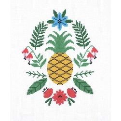 kit Point de croix DMC Ananas aux fleurs