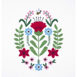 kit Point de croix DMC Multi-fleurs