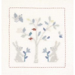 kit Point de croix DMC L'arbre aux lapins