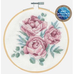 kit Point de croix DMC Trio de pivoines