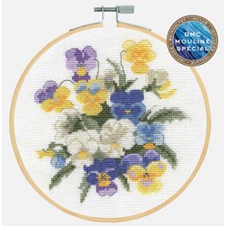 kit Point de croix DMC Brins de violettes sauvages