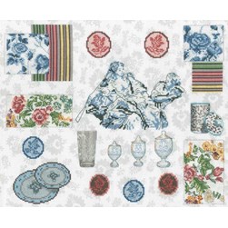 kit Point de croix DMC Vaisselle exquise