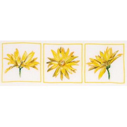 kit Point de croix DMC Triptyque aux marguerites