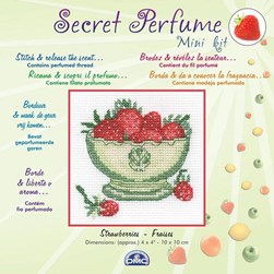 Mini Kit broderie DMC Fraises gourmandes