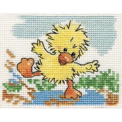 kit Point de croix DMC La flaque au canard