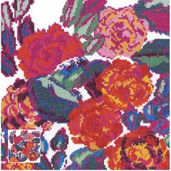 kit Point de croix DMC Édouard Bénédictus - composition de rose