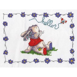 kit Point de croix DMC Hello petit lapin