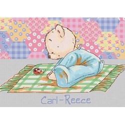 kit Point de croix DMC L'ourson sur le plaid