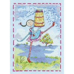 kit Point de croix DMC Lily et le gâteau d'anniversaire