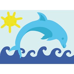 kit Canevas - Gros trous DMC le dauphin