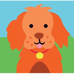 kit Canevas - Gros trous DMC Chien roux