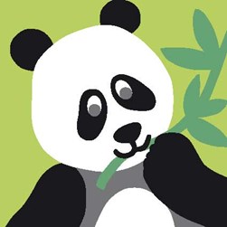 kit Canevas - Gros trous DMC Un bambou pour petit panda