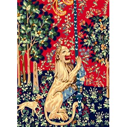 Canevas Luc Création Lion dame et licorne-Tapisserie