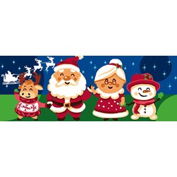 Canevas Luc Création La famille du père noël