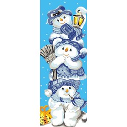 Canevas Luc Création L'empilement des bonhomes de neige