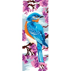 Canevas Luc Création Oiseau bleu du printanier