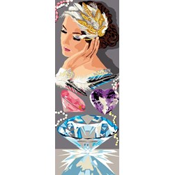 Canevas Luc Création Le femme aux diamants
