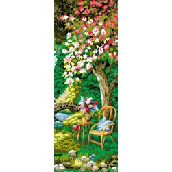 Canevas Luc Création Détente sous l'arbre