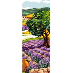 Canevas Luc Création L'olivier dans la lavande