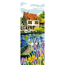 Canevas Luc Création Le moulin à eau tranquille