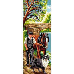 Canevas Luc Création Le retour de l'attelage