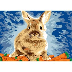 Canevas Luc Création Lapin au sommet des carottes