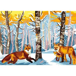 Canevas Luc Création Les renards des bois
