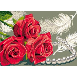 Canevas Luc Création Roses et perles