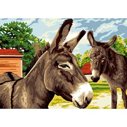 Canevas Luc Création Les 2 ânes