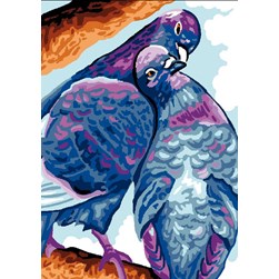 Canevas Luc Création Pigeons bleutés