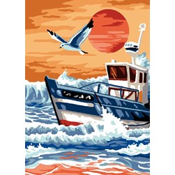 Canevas Luc Création Le retour de la pêche