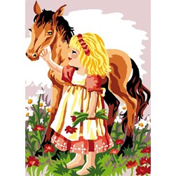 Canevas Luc Création Le poulain de la blondinette