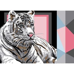 Canevas Luc Création Tigre blanc imposant