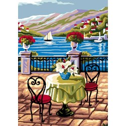 Canevas Luc Création Un goûter en terrasse