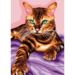 Canevas Luc Création Le chat attentif